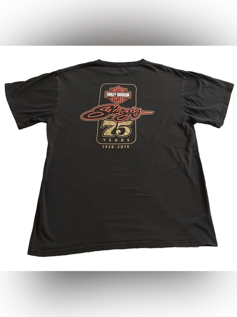 Harley-Davidson Sturgis 75 Years Black Graphic T-Shirt Men’s XL Biker